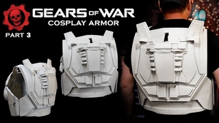 How to Make Gears of War Cosplay Armor - Free Foam Templates - Marcus Fenix Chest - Part 3