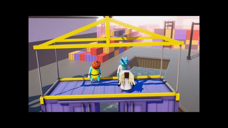 Gang Beasts Gameplay 3 players local cooperative, Lets