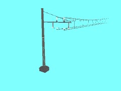 TRIFASE Fs catenaria completa mensola quadra spline 40mt