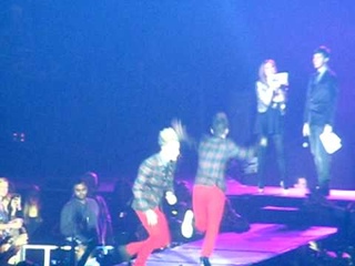 Ghostbusters - Jedward at the Jingle Bell Ball fall off the stage!