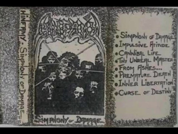 Hinfamy demo tape Simphony of Damage 1992 fita