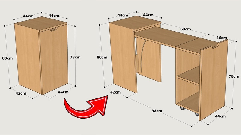 HOW TO MAKE A SECRET FOLDING DESK CABINET STEP BY