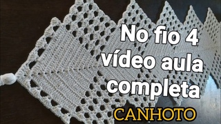 caminho de mesa tringulo clssico de croch fio 4