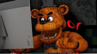 Freddy rages and becomes Golden Freddy (chinese guy crossfire meme)