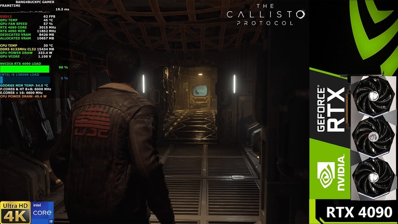The Callisto Protocol High Settings, Ray Tracing 4 K, RTX 4090, i9 13900 K 6