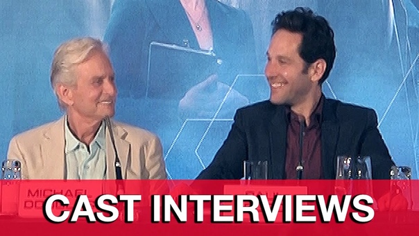 Ant Man Cast Interviews Paul Rudd, Michael Douglas, Michael Pena, Peyton