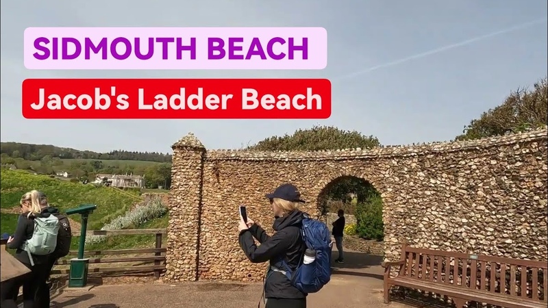 Part 6 4 K 2022 Sidmouth Beach The Clock Tower, Jacob s Ladder