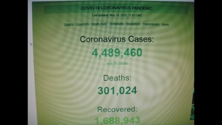 May 14,2020 over 300,000 die in World  from Corona Covid-19 virus вирус корона