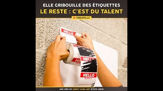 Elle gribouille des étiquettes... Le reste : c’est du talent !