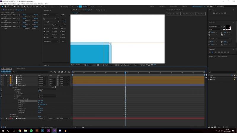 New Feature Morph Shape Paths w Nulls ( After Effects 2017