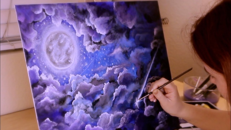 ASMR Painting a Cloudy Indigo