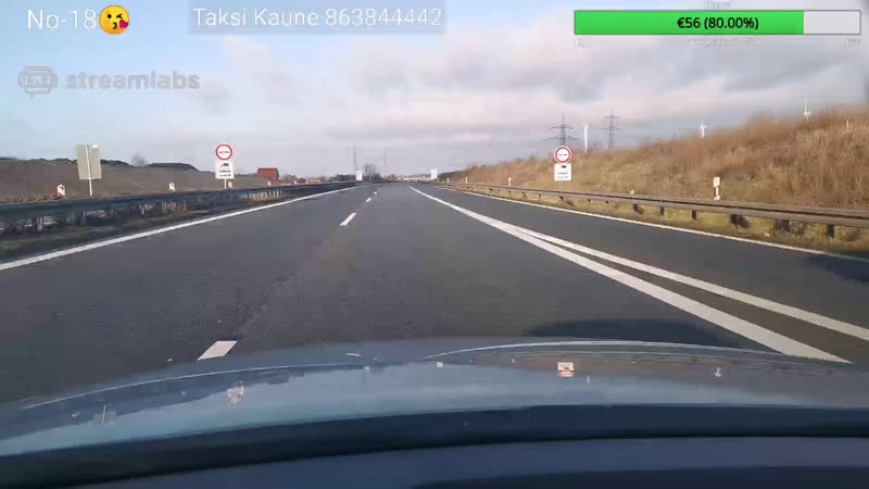Taxi driver in Lithuania city Kaunas live streams his hard