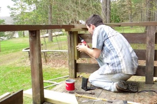Smashed deck repair hack job