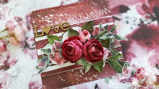 Kartka walentynkowa. Wyzwanie #2 Czerwony. CARDMAKING