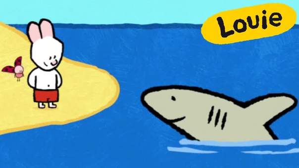 Shark Louie draw me a shark, Learn to draw, cartoon for