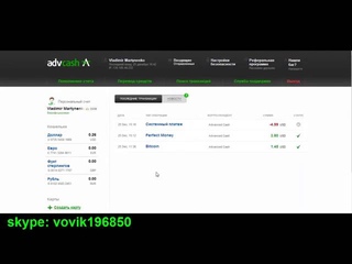 Обзор личного кабинета в платежной системе ADVANCED CASH