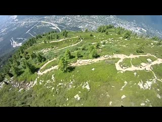BASE jumping off the Giant's Tooth