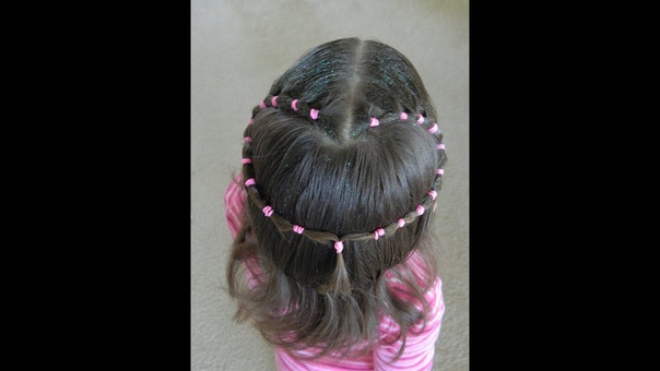 Valentines pink heart hairstyle, Bonita Hair