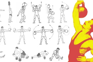 Силовые упражнения с гирями! Тренировка дома.  Начало Total Body Kettlebell workout at home!